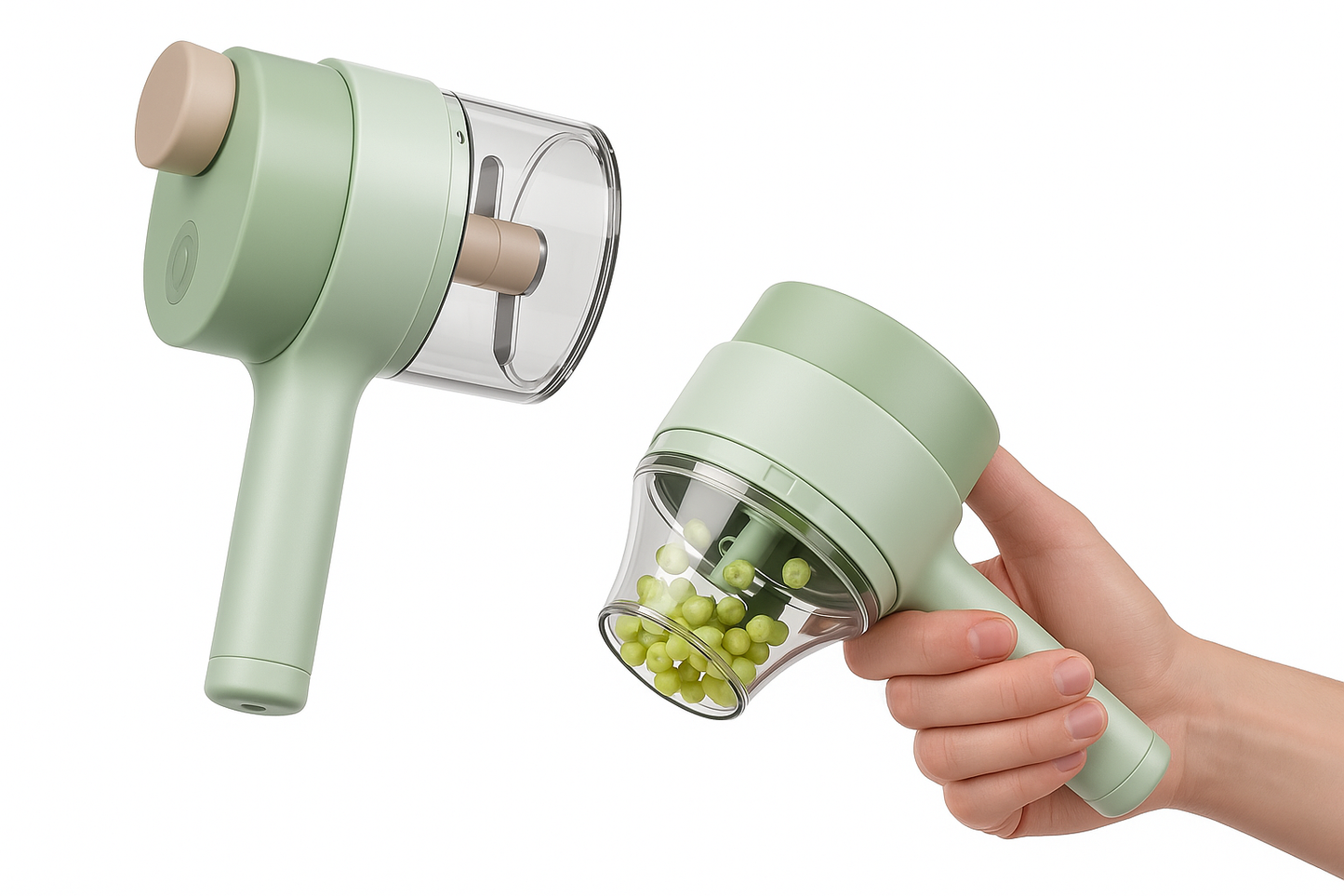 4 in 1 Handheld Electric Vegetable Cutter Set Wireless Hand held Food Processor Vegetable Chopper for Garlic Chili Onion Slicer Kitchen Portable