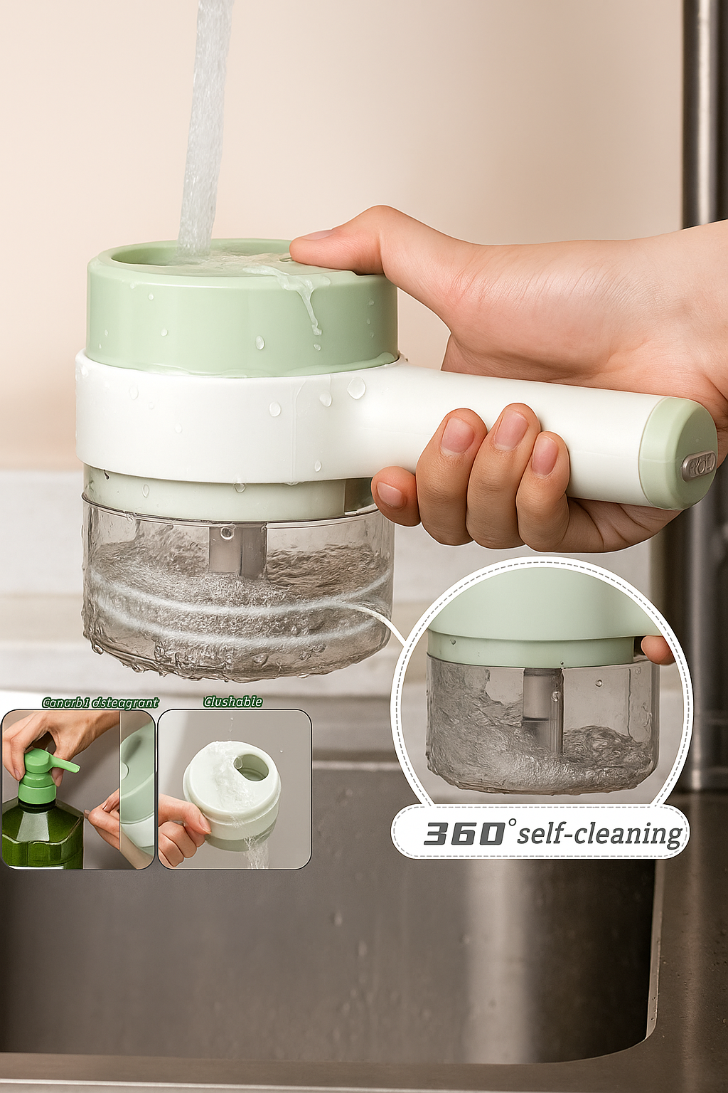 4 in 1 Handheld Electric Vegetable Cutter Set Wireless Hand held Food Processor Vegetable Chopper for Garlic Chili Onion Slicer Kitchen Portable